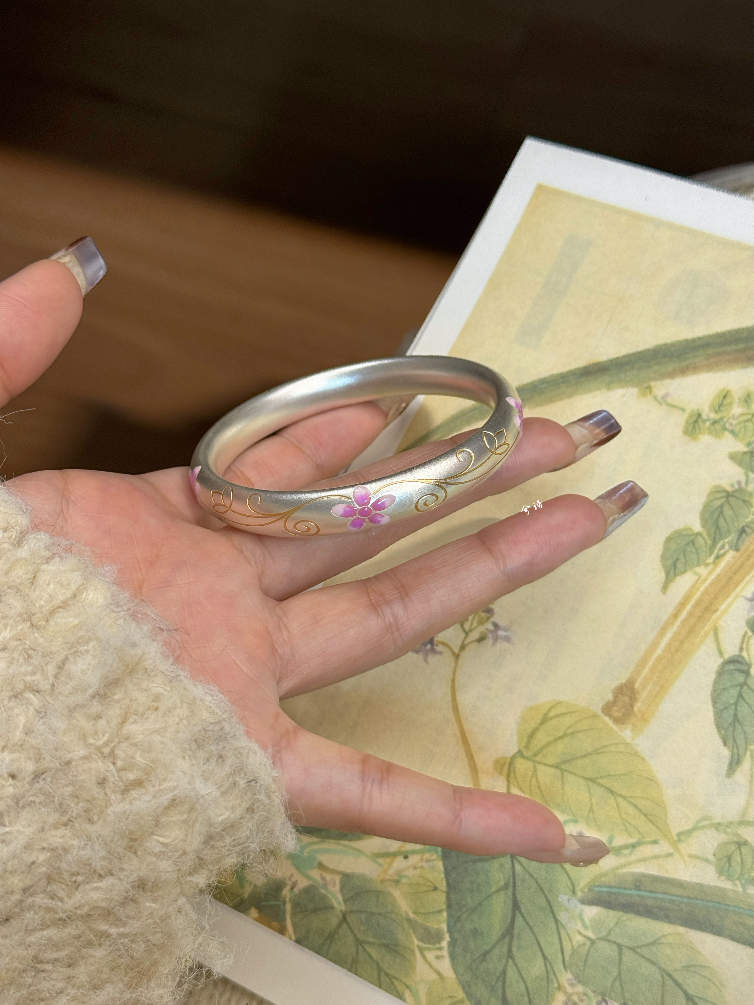 兮语「嫣然」足银999.9手镯女纯银桃花手镯半空心新中式国风礼物,淘宝优惠券,粉丝福利购,淘宝优惠卷