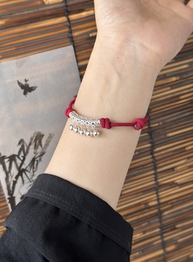 编绳手绳纯银925民族风女生