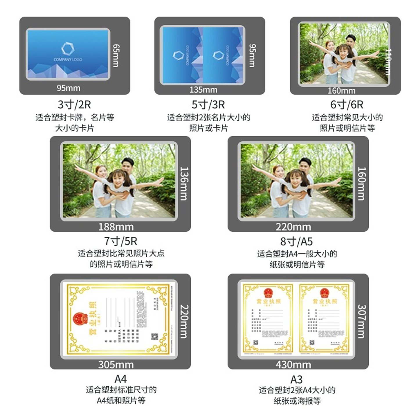 塑封膜a4纸过塑膜透明塑封纸a3胶纸护卡过胶膜8丝过塑纸3寸100张5行驾驶证6热照片皮相片7朔封机树叶植物标本 - 图3
