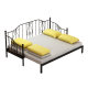 European style multi-function retractable pulling double bed