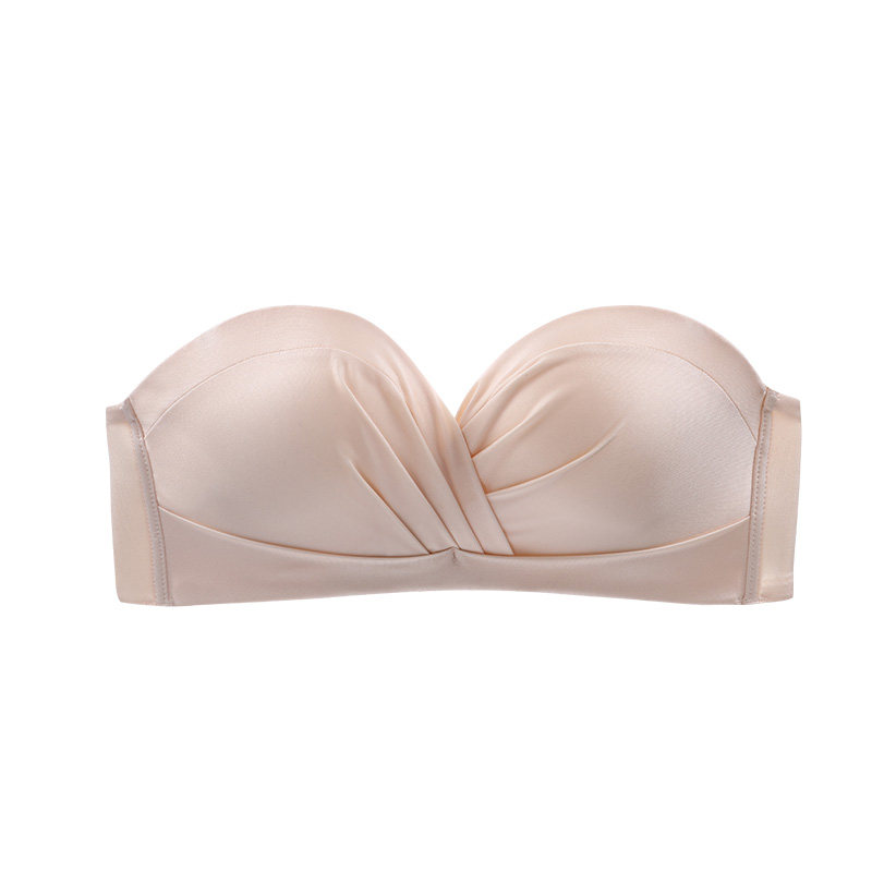 肩带婚纱聚拢防滑加厚裹抹胸式文胸 魅图文胸