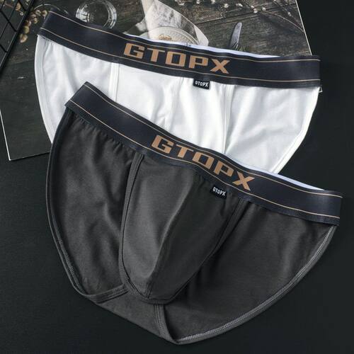 GTOPX男士棉质低腰高叉舒适三角裤 透气薄款男生运动内裤跨境批发 - 图2