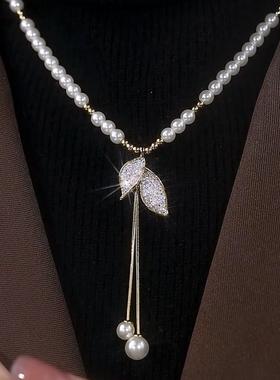 秋冬新款高级感设计珍珠项链