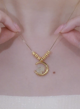 钛钢不掉色盒子链女生肖月兔