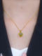 Green Hetian jade transfer bead necklace titanium steel does not fade