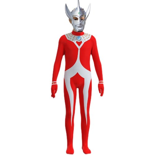 奥特曼衣服2023新款男儿童cosplay超人泰罗奥特曼服装图案连体衣 - 图3