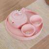Girls' simple hand-kneaded flower handle teapot