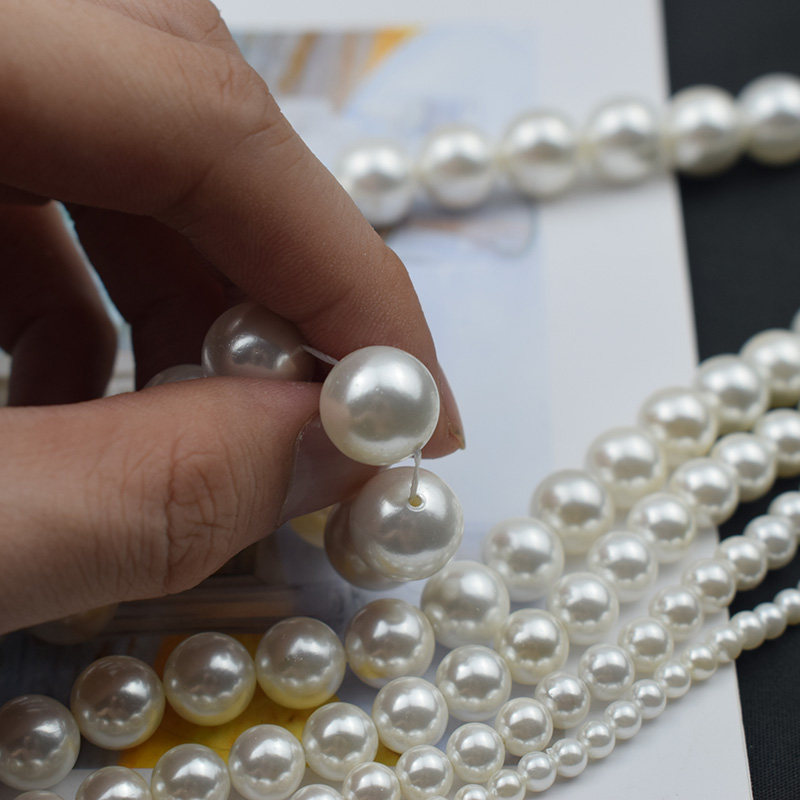 2-12天然贝壳贝珠仿珍珠白色圆串珠女毛衣链散珠DIY手链项链配件,淘宝优惠券,粉丝福利购,淘宝优惠卷