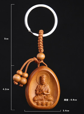 桃木本命佛吊坠十二生肖本命年