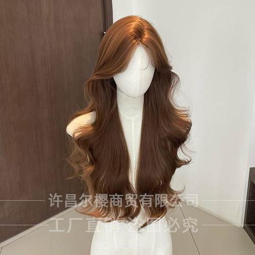 许昌尔樱商贸有限公司假发前额蕾丝长卷发假发女长发Lolita逼真头 - 图1