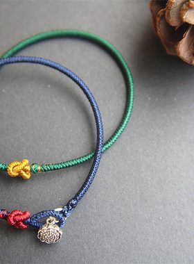 心动预警复古手工情侣红绳