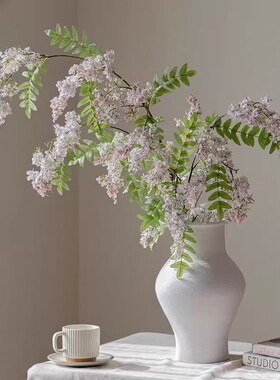 法式槐蕊仿真花槐花枝高级感客厅餐桌插花轻奢家居装饰假花摆件