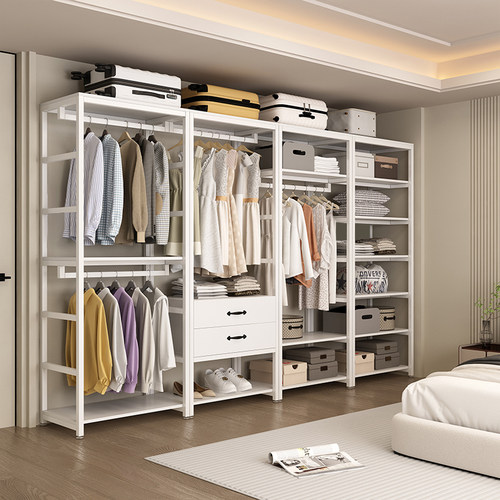 货架衣柜自制步入式衣帽间衣橱组合衣服开放式挂衣架落地卧室架子 - 图1