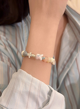 马卡龙闺蜜手串陶瓷少女可爱甜美