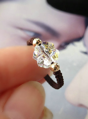 四叶草戒指奥地利水晶戒子指圈