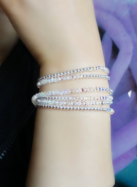 云烟奥地利6层4mm小珠珠水晶手链