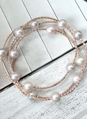 天然珍珠手链强光优雅s925