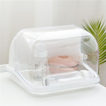 Baby bottle transparent containing box containing box large capacity cleaning basin baby cup brush tableware dust-proof containing box