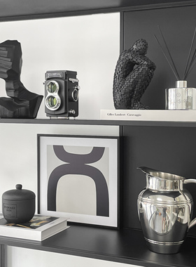 简约现代样板间书柜家居软装饰品