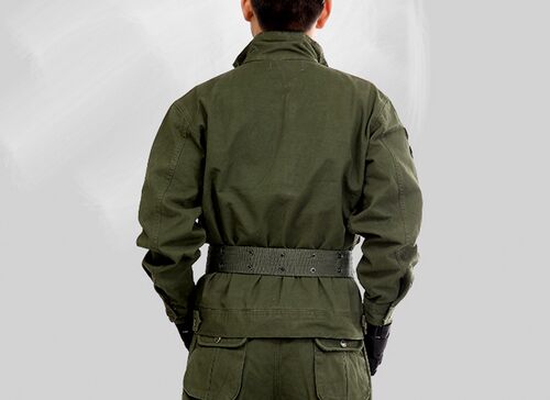 新款水洗纯棉工装外套男 军旅春秋中青年宽松大码男女工作服上衣 - 图1