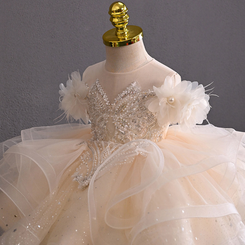 轻奢高端儿童礼服公主裙女童蓬蓬纱花童婚纱裙小众生日洋气演出服,淘宝优惠券,粉丝福利购,淘宝优惠卷