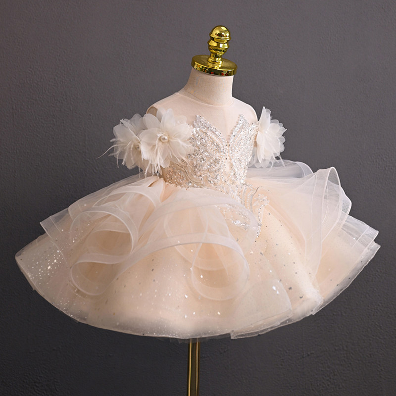 轻奢高端儿童礼服公主裙女童蓬蓬纱花童婚纱裙小众生日洋气演出服,淘宝优惠券,粉丝福利购,淘宝优惠卷
