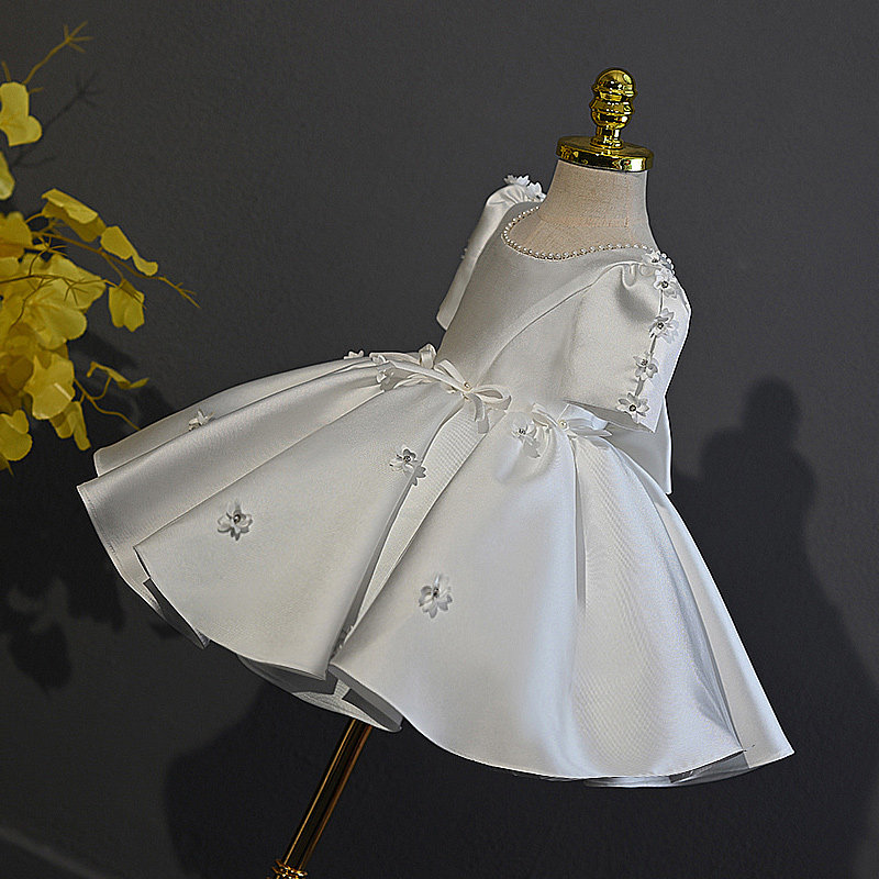 女童钢琴演出服公主裙主持白色礼服裙花童礼服儿童婚纱礼服晚礼服,淘宝优惠券,粉丝福利购,淘宝优惠卷