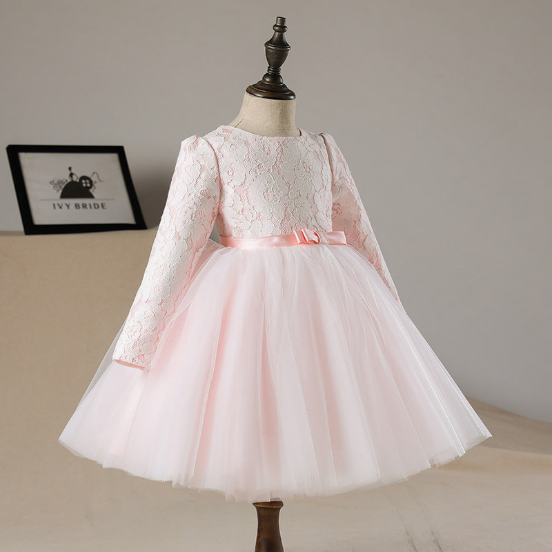 花童秋冬长袖儿童女童蓬蓬纱公主裙 ivybride服饰儿童礼服