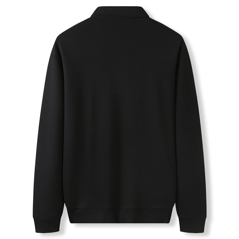 加肥加大男翻领长袖加绒加厚打底衫 宝盾狼苏州T恤