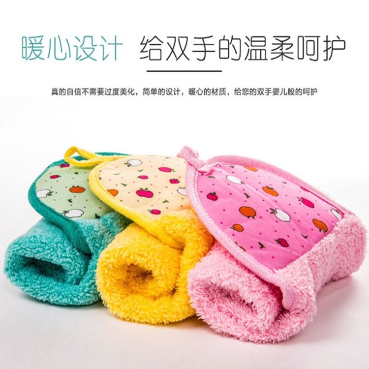 致点厨房擦手巾挂式超强吸水性好珊瑚绒卫生间加厚擦手抹布洗碗布_虎窝淘