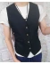 Mỹ giản dị lanh cotton vest nam mỏng phần mỏng Nghệ thuật thanh niên hoang dã nhiều túi vest vest - Dệt kim Vest