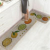 Simple linen kitchen floor mat is water-absorbent, non-slip and oil-proof
