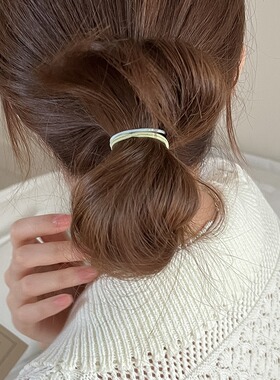 根皮套女头绳皮筋高弹力耐用女生发圈黑色新款橡皮筋扎头发绳