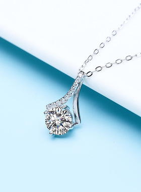 莫桑石四爪人形项链时尚清新925