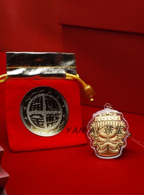 2026新品十二生肖妈祖吊坠钥匙扣手机挂件金箔利是封红包贺岁礼品