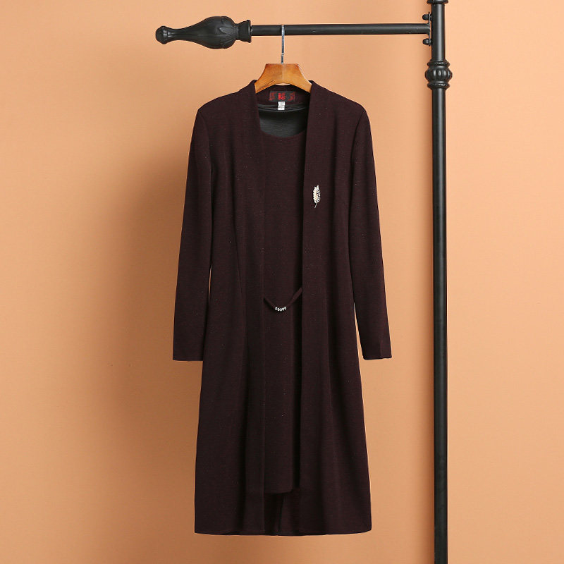 中年连衣裙春秋装2020两件套裙子 意心昌中老年女装