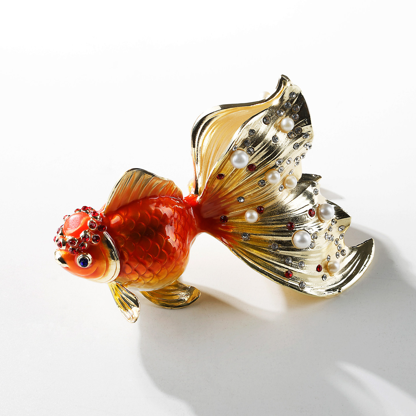 年年有余珐琅彩金鱼摆件入户玄关客厅轻奢艺术桌面装饰品乔迁礼物,淘宝优惠券,粉丝福利购,淘宝优惠卷