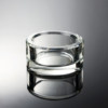 Exquisite thickened crystal glass round jewelry box to store bead chain ring jewelry box dust-proof storage box gift