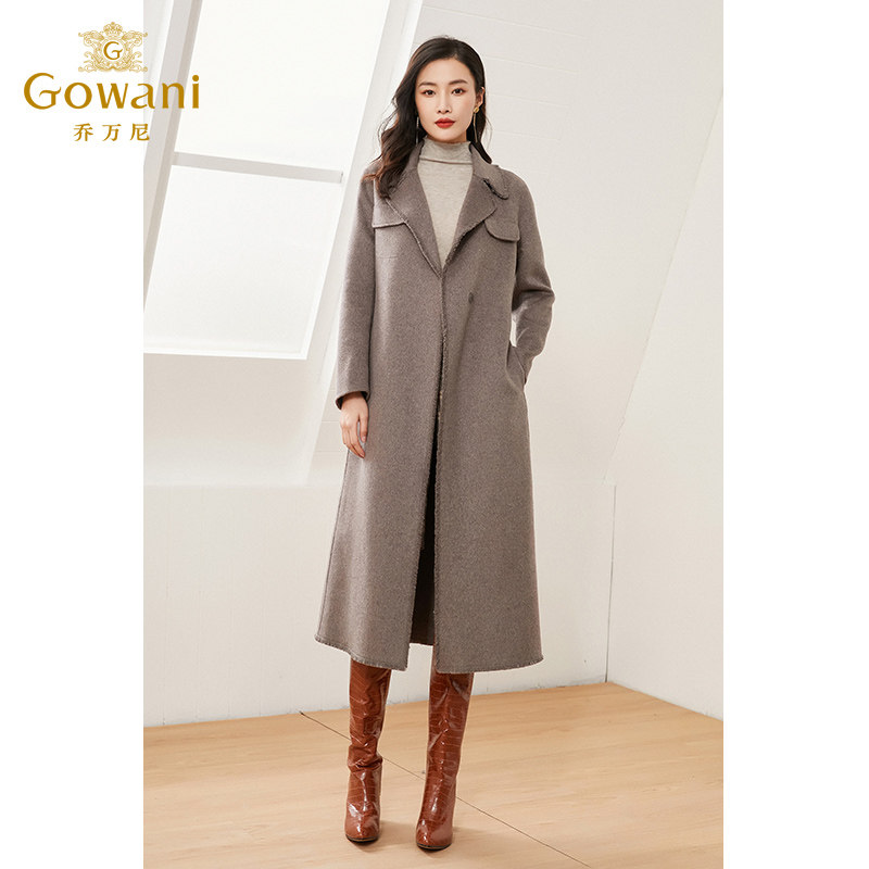 【重磅绵羊毛】乔万尼商场同款女装简约大衣细腻柔软保暖毛呢外套