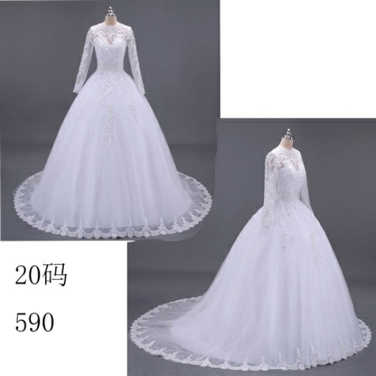 性感抹胸蕾丝露背鱼尾韩式新娘婚纱礼服 2019新品Wedding dress