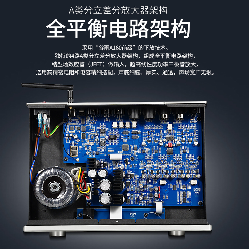 派扬A170多功能前级 纯甲类全平衡带解码hifi前级功率家用放大器