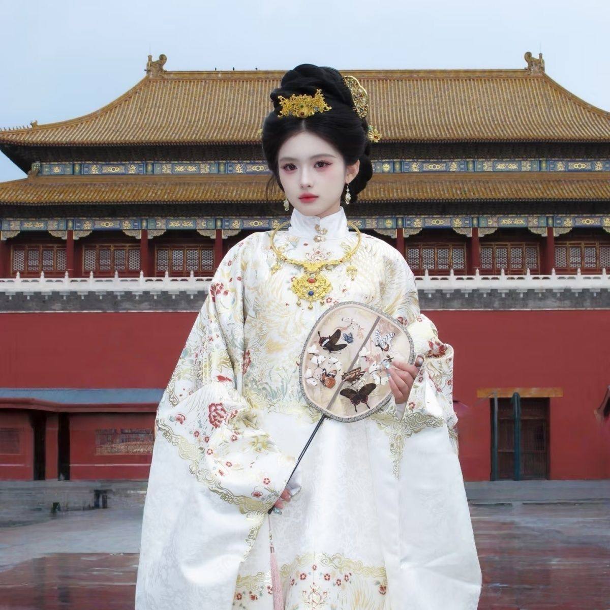 汉服套装女中国风明制立领重工春秋古装织金套装古风对襟衫马面裙,淘宝优惠券,粉丝福利购,淘宝优惠卷