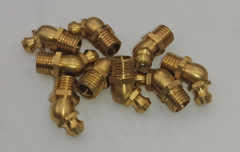 黄油嘴铁镀锌油嘴铜油嘴直嘴45度弯油嘴油咀油枪m6m8m10m12m14m16