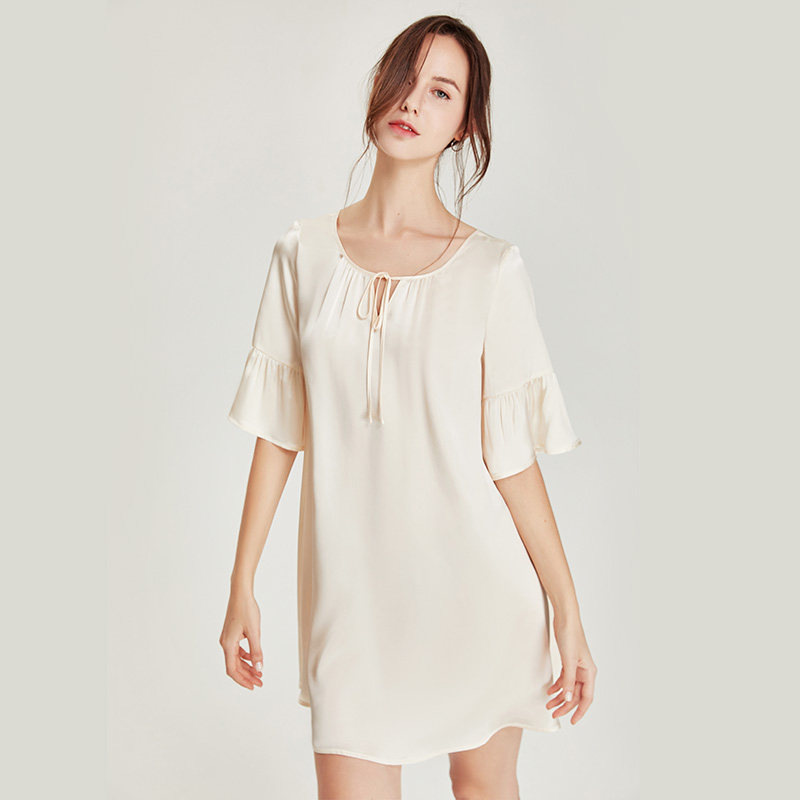 珊目尔宫廷风复古短款夏季新款睡裙 珊目尔睡裙