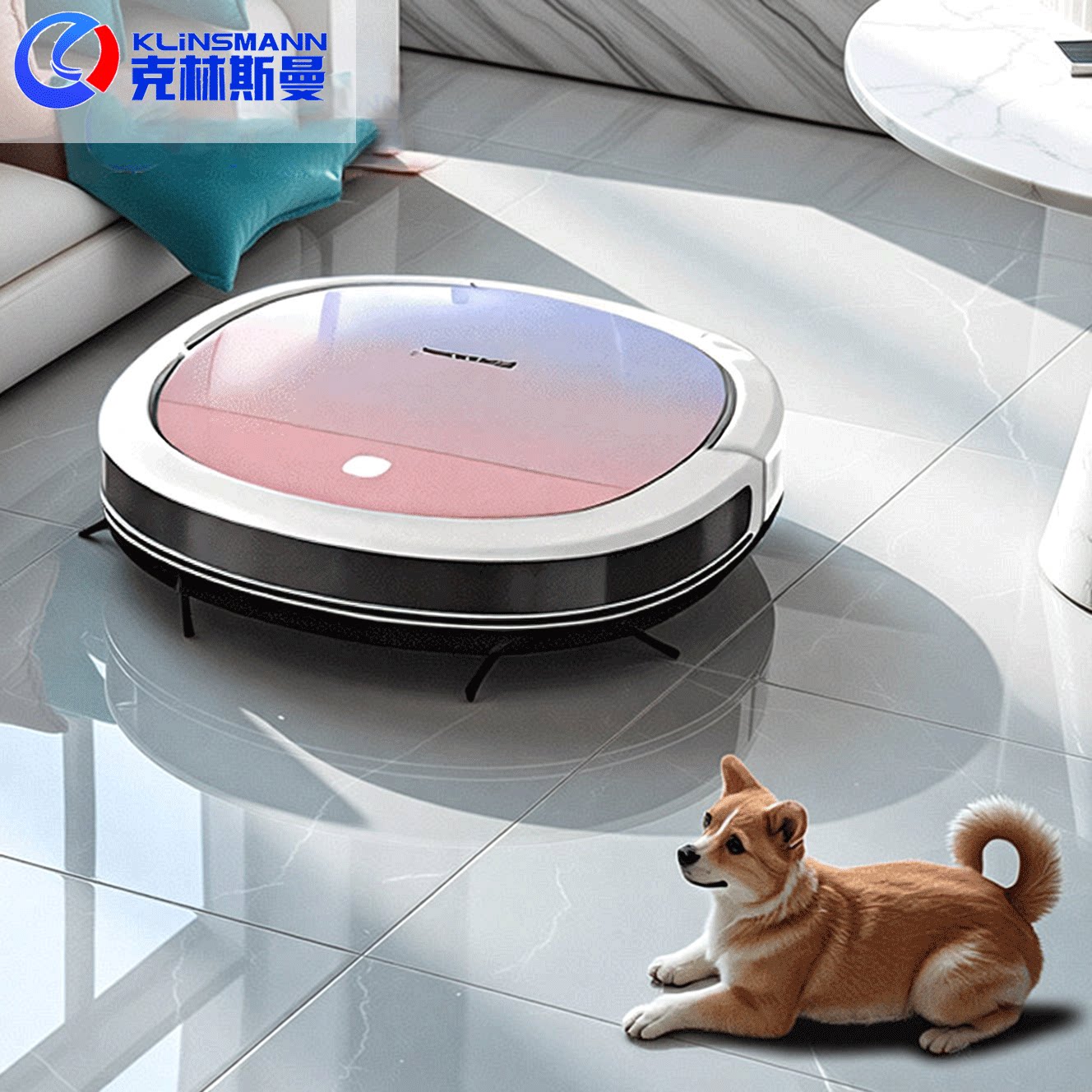 百亿补贴德国KLINSMANN扫地机器人超薄智能自动家用吸尘器拖一体