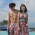 Cặp đôi đồ bơi ngực nhỏ gợi cảm chia đôi bikini áo tắm ba mảnh nữ quần đi biển trong gió nghỉ hè - Vài đồ bơi 	đồ đôi tắm biển đẹp Vài đồ bơi