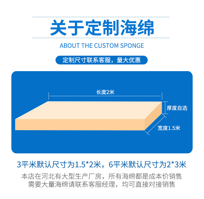 软包海绵材料垫子床头防震低中高密度包装内衬海绵片吸水块薄床垫 - 图1