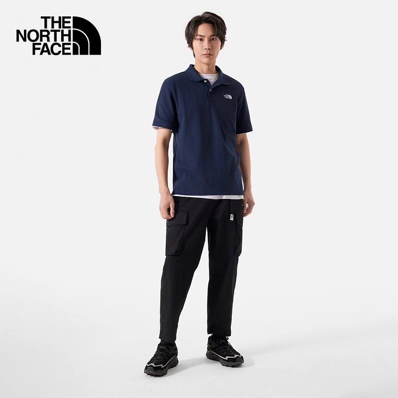 TheNorthFace北面短袖POLO衫男24春夏新款户外休闲翻领T恤87UX-图1