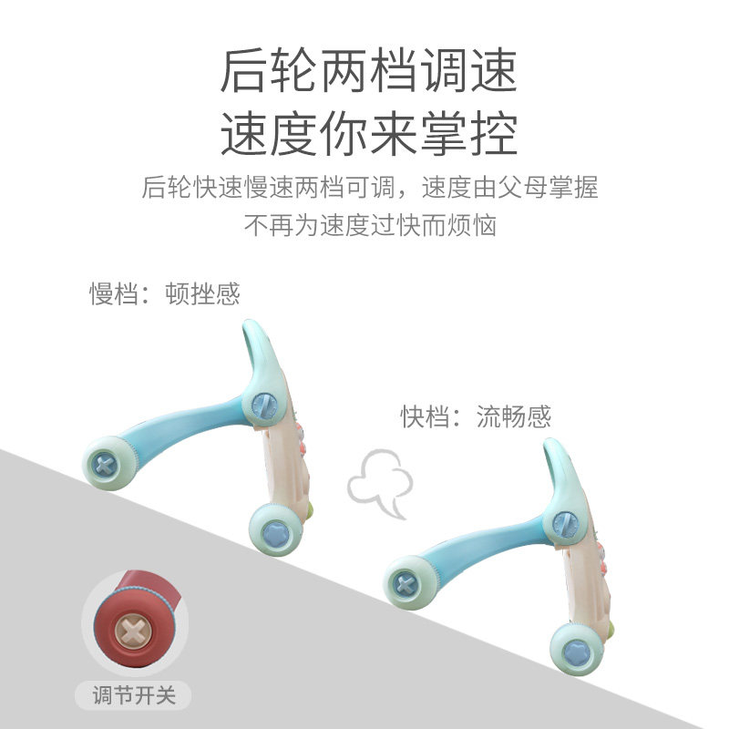 宝宝学走路防侧翻o型腿助步学步车 大迈母婴手推学步玩具