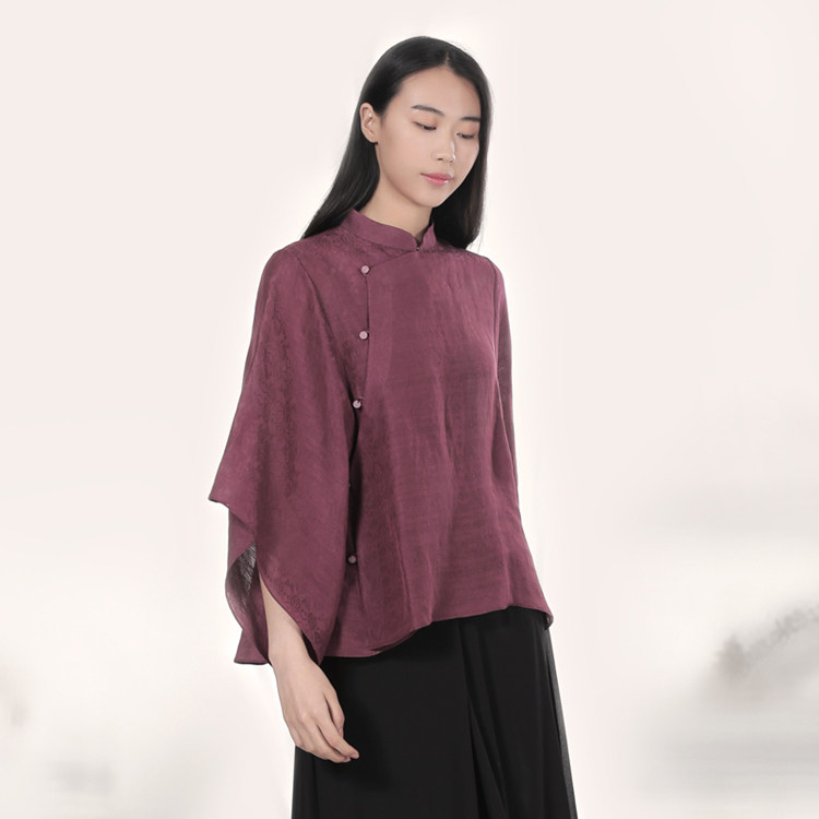 服装专业缝纫原制版 女夏汉茶服唐装七分喇叭袖上衣纸样1比1版型,淘宝优惠券,粉丝福利购,淘宝优惠卷